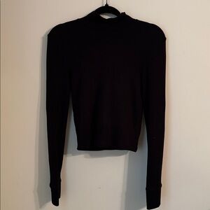 American Eagle Outfitters Black Long Sleeve Top